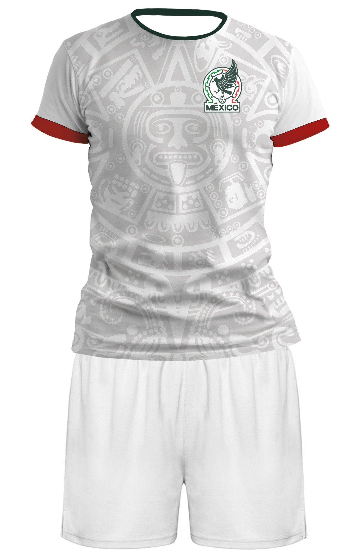 Uniforme Seleccion Mexico Azteca Blanca - Xpresa Sport