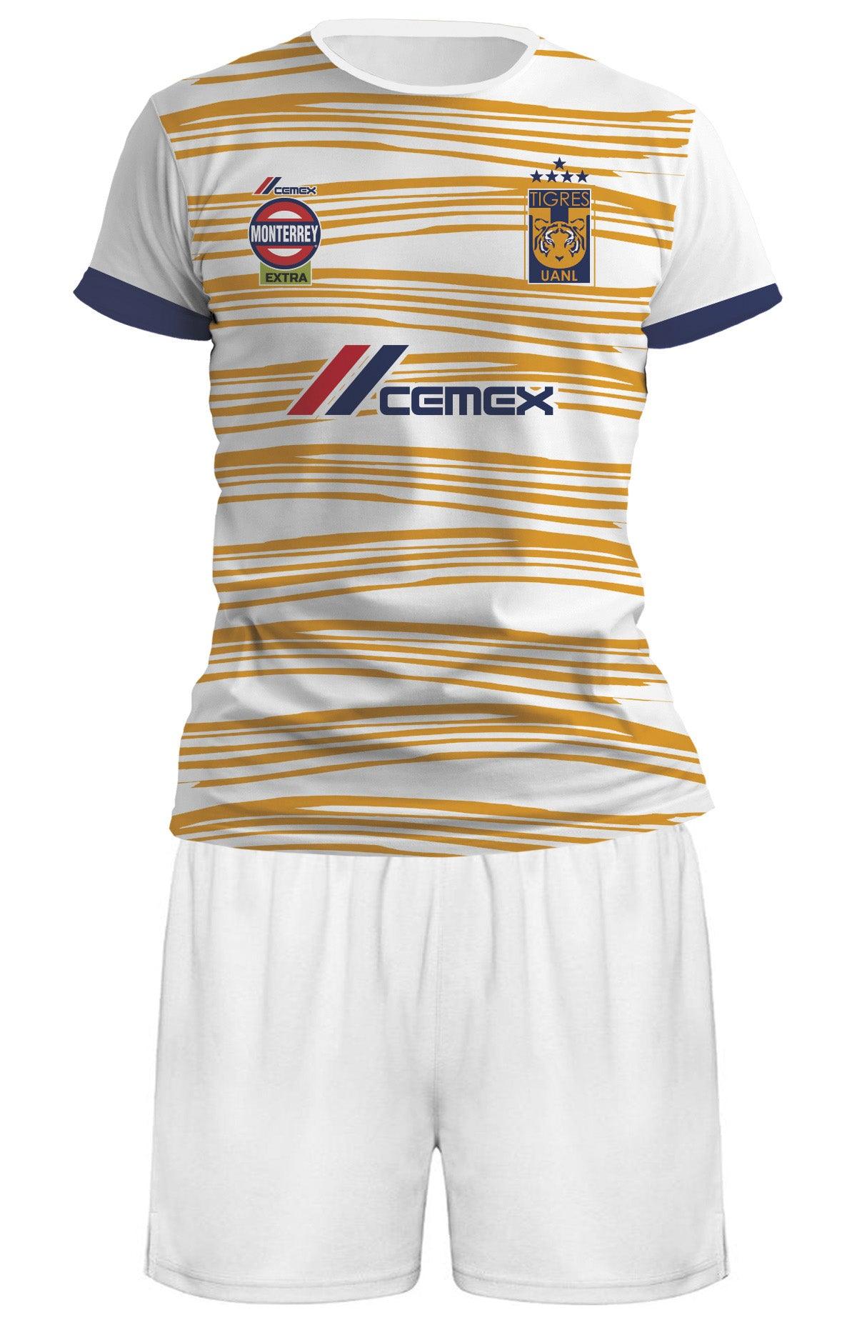 Uniforme Tigres blanca lineas - Xpresa Sport